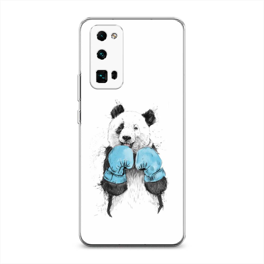 

Чехол на Honor 30 Pro Plus "Панда боксер", Голубой;белый;серый, 612250-1