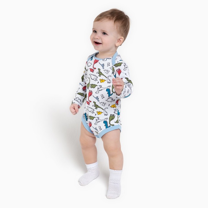 

Linas baby Боди для мальчика, цвет белый, рост 62 см (1-3м), 9465280