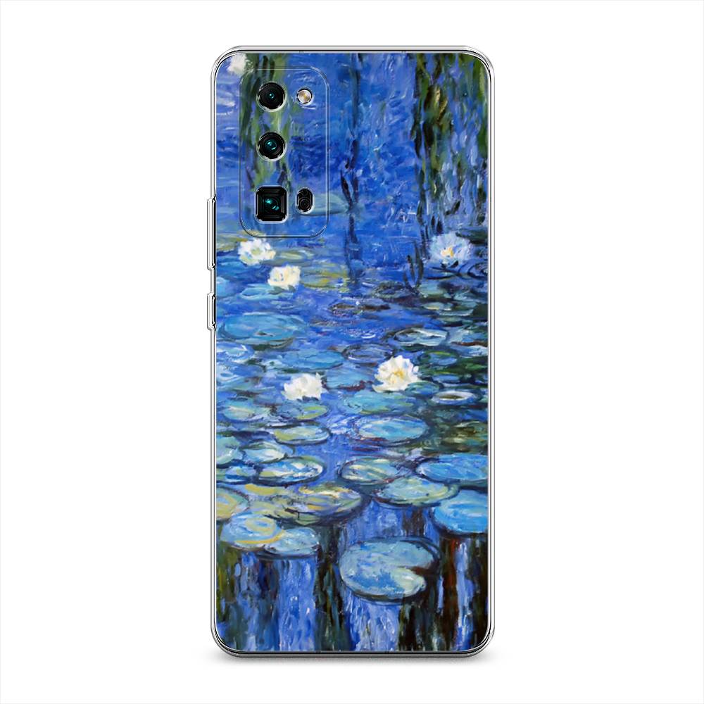

Чехол на Honor 30 Pro Plus "Нарисованный пруд", Синий;зеленый, 612250-4