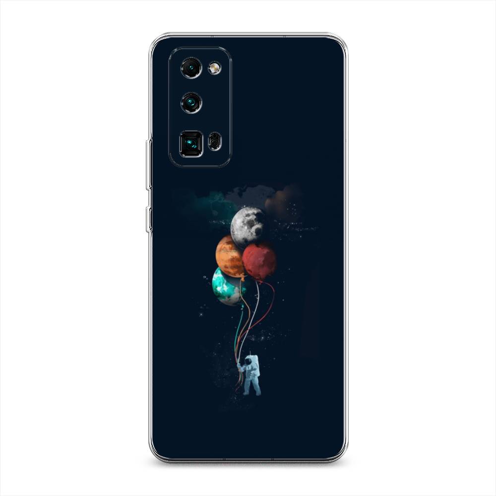 

Чехол на Honor 30 Pro Plus "Космонавт с шариками", Разноцветный, 612250-4