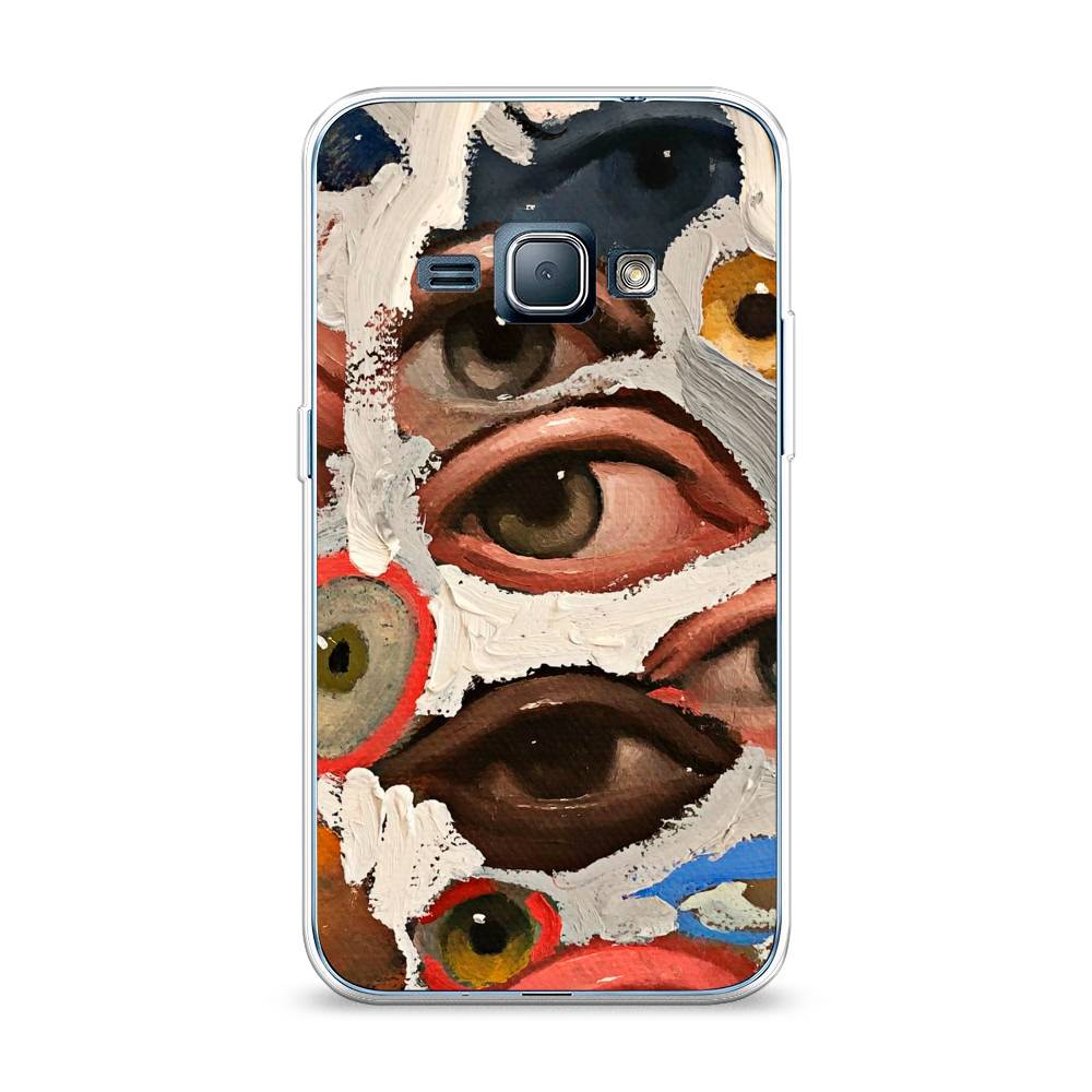

Чехол Awog на Samsung Galaxy J1 2016 / Самсунг J1 2016 "Глаза масляная живопись", Серый;бежевый;красный, 22150-7