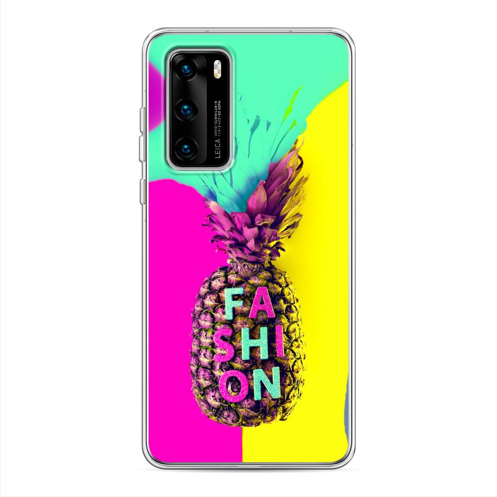 

Чехол Awog на Huawei P40 "Кислотный ананас", Желтый;розовый;голубой, 610850-10