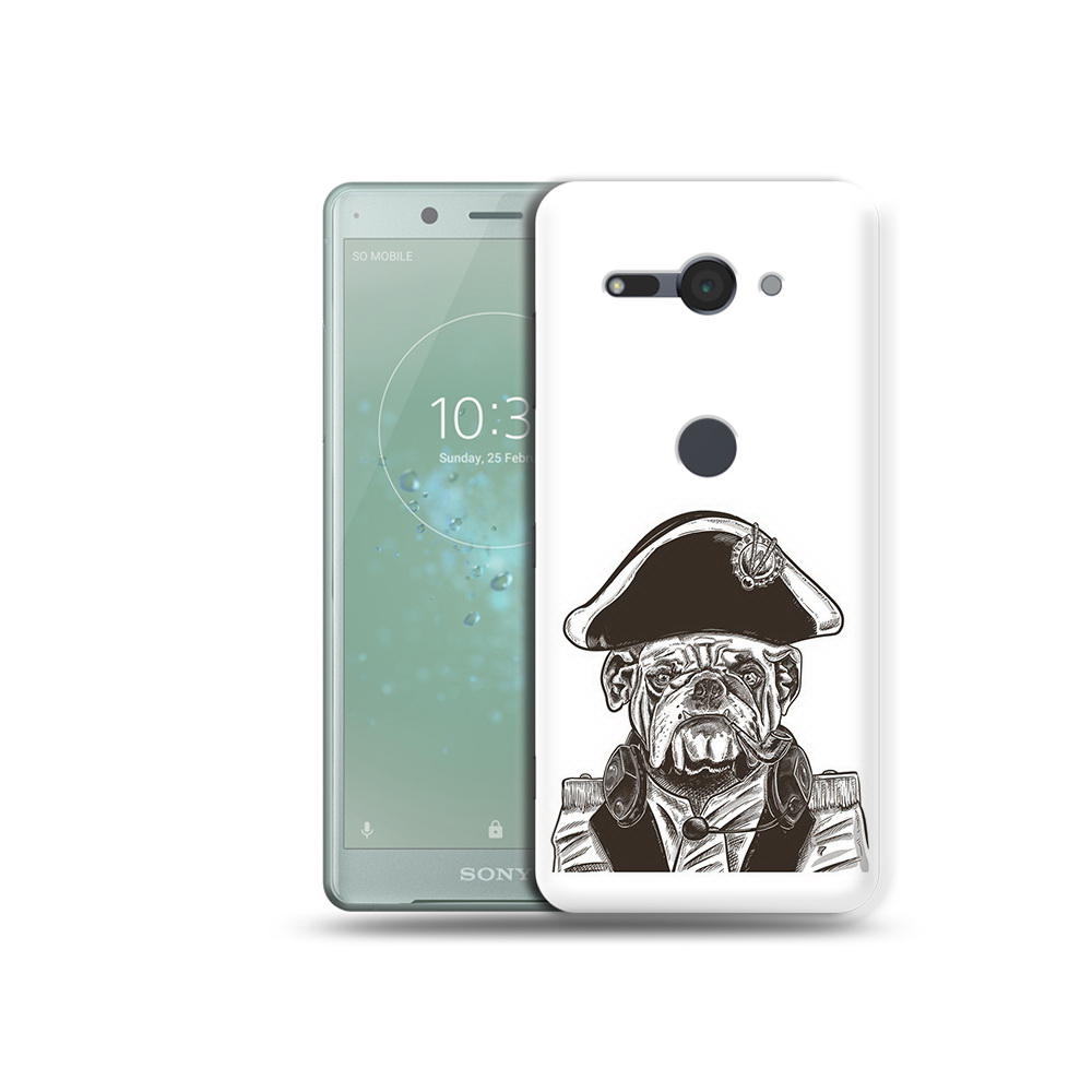 

Чехол MyPads Tocco для Sony Xperia XZ2 Compact мопс генерал, Прозрачный, Tocco