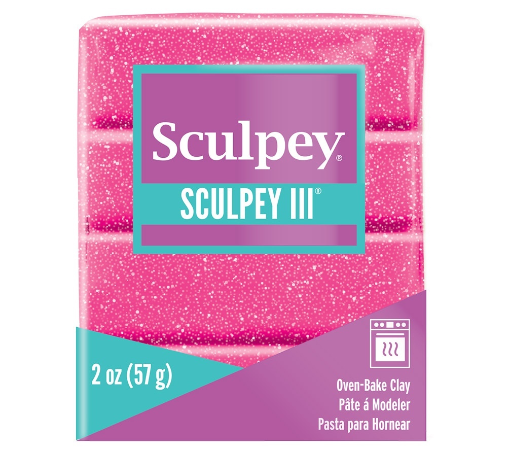 Sculpey 57 г, цвет 558 розовый с блестками