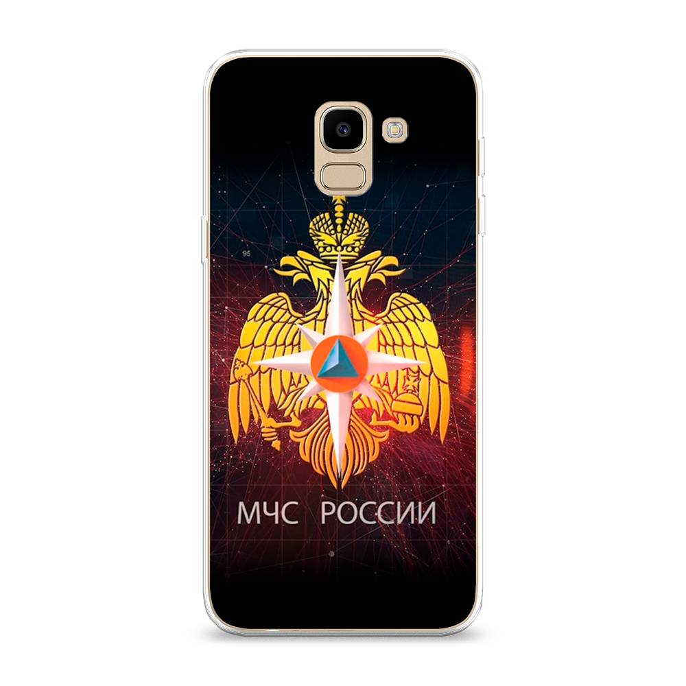 

Чехол Awog на Samsung Galaxy J6 2018 "МЧС России", Черный;желтый;красный, 26150-5