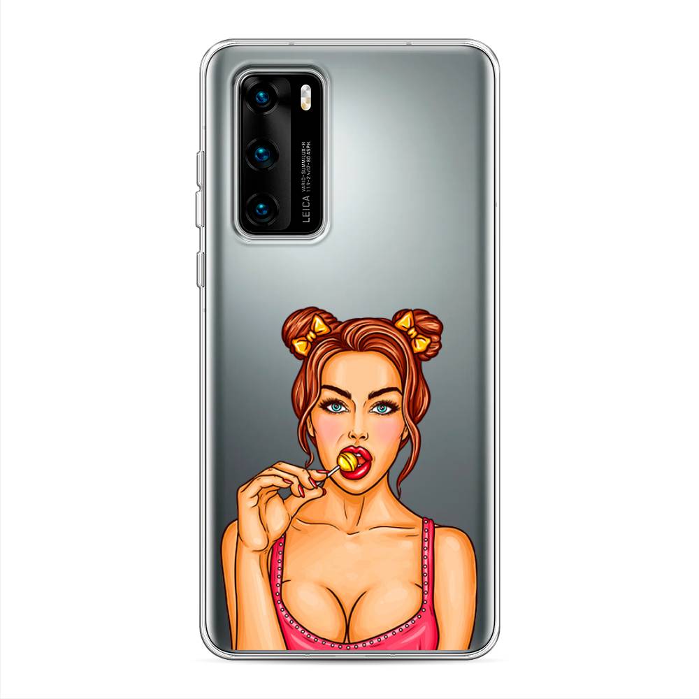 

Чехол Awog на Huawei P40 "Вкусный леденец", Бежевый;коричневый;розовый