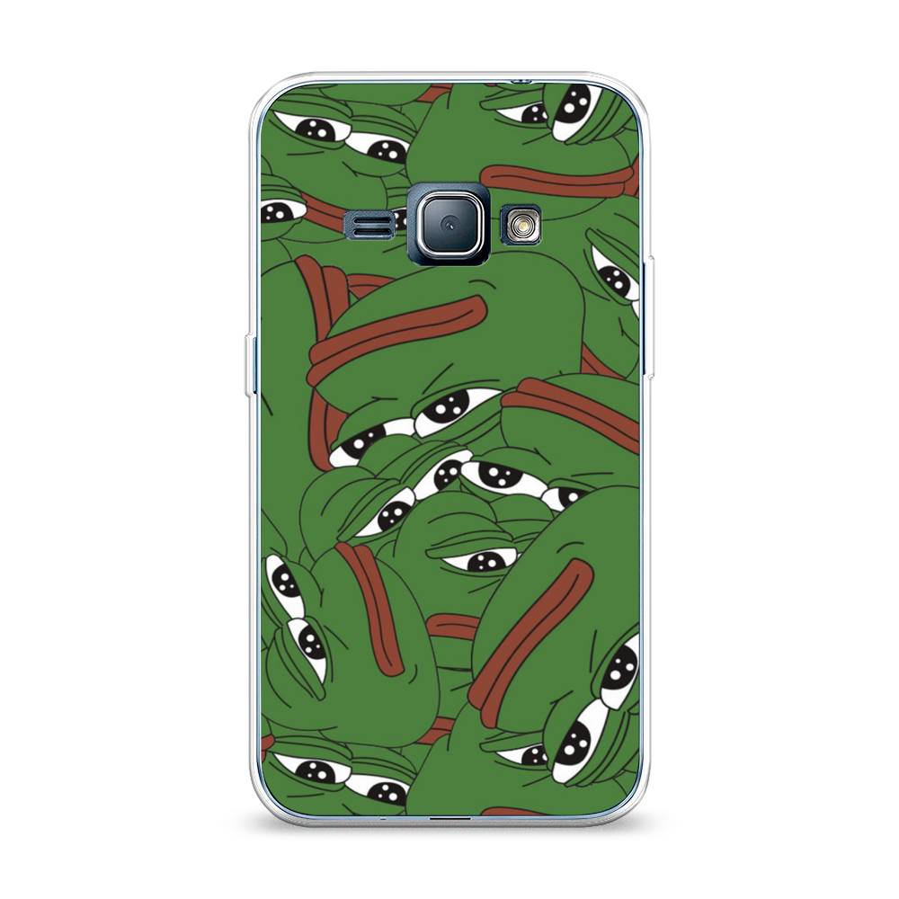 

Чехол Awog на Samsung Galaxy J1 2016 / Самсунг J1 2016 "Печальный frog", Зеленый;белый, 22150-9