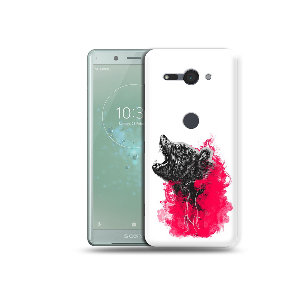 

Чехол MyPads Tocco для Sony Xperia XZ2 Compact медведь в дымке, Прозрачный, Tocco