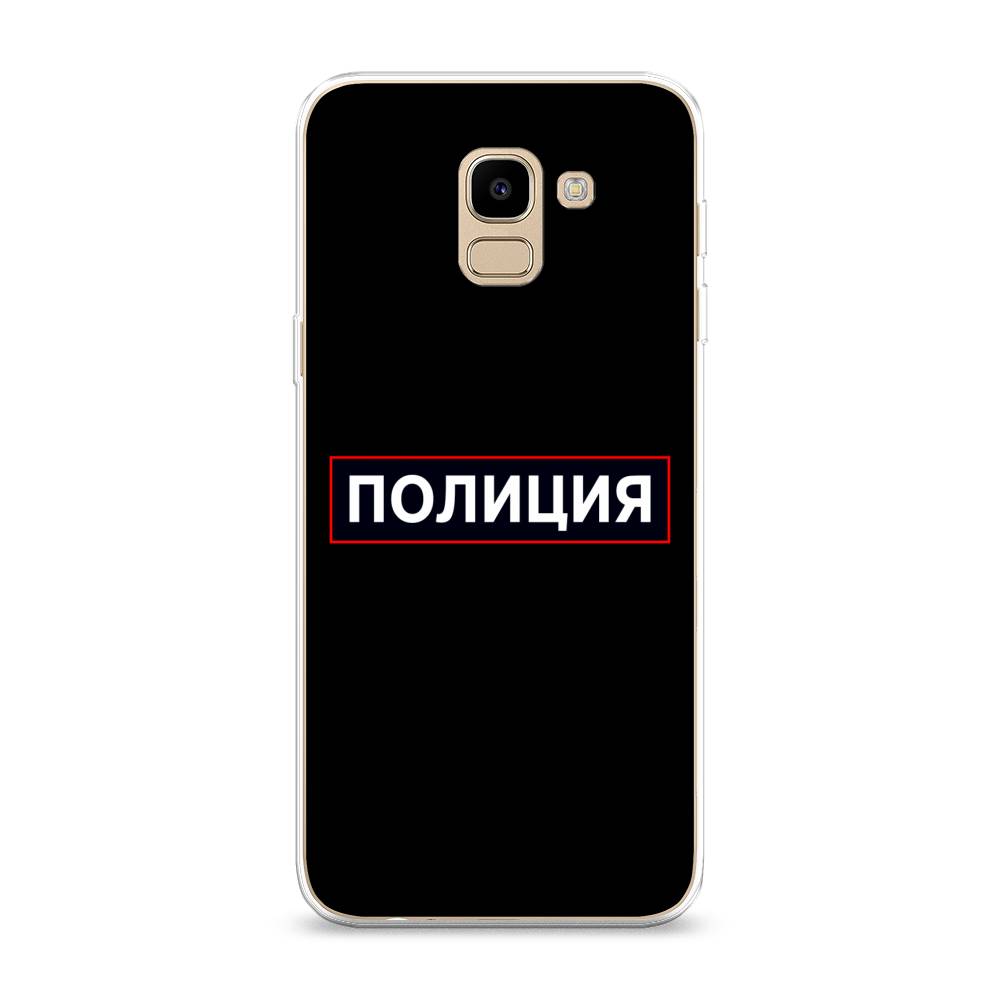 

Чехол Awog на Samsung Galaxy J6 2018 "Police logo", Черный;белый;красный, 26150-5