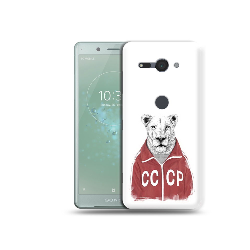 

Чехол MyPads Tocco для Sony Xperia XZ2 Compact львица ссср, Прозрачный, Tocco