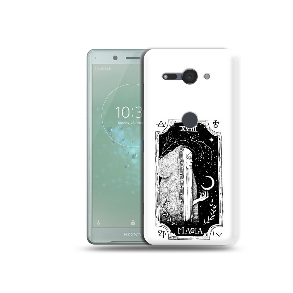 

Чехол MyPads Tocco для Sony Xperia XZ2 Compact лунная магия, Прозрачный, Tocco
