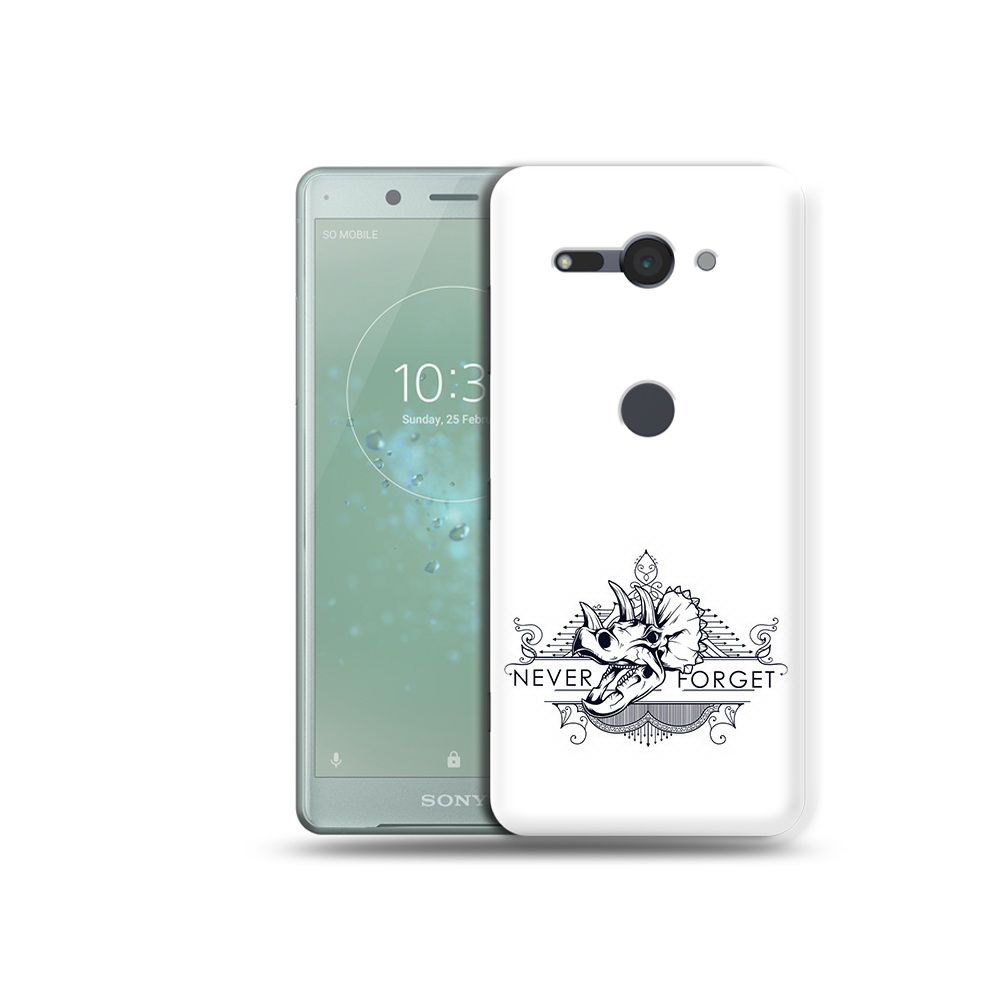 

Чехол MyPads Tocco для Sony Xperia XZ2 Compact логотип носорога никогда не забуду, Прозрачный, Tocco