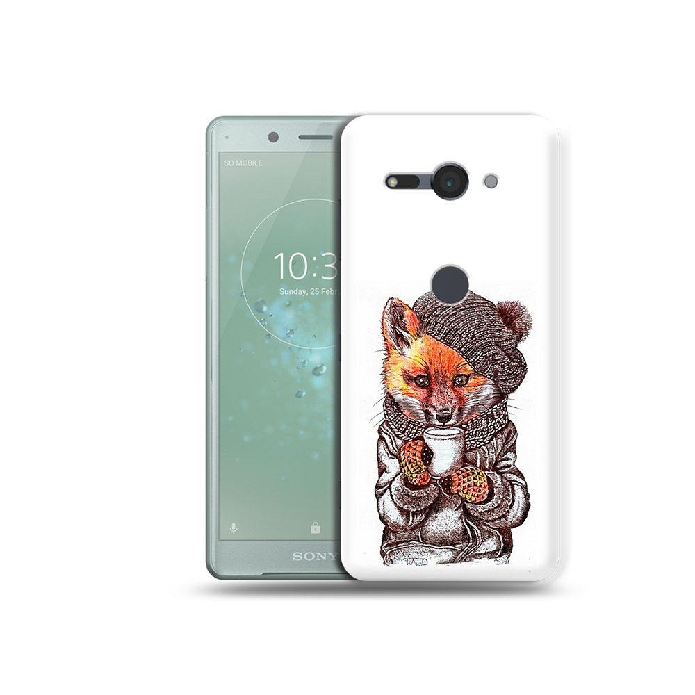

Чехол MyPads Tocco для Sony Xperia XZ2 Compact лиса в шапке, Tocco