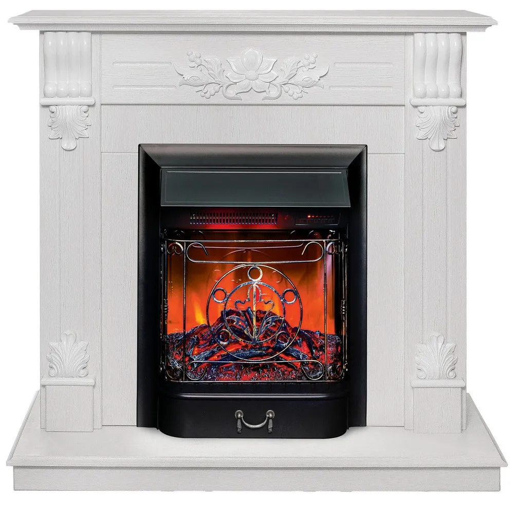 

Электрокамин RealFlame Ottawa WT с очагом Majestic Lux Black, Ottawa белый