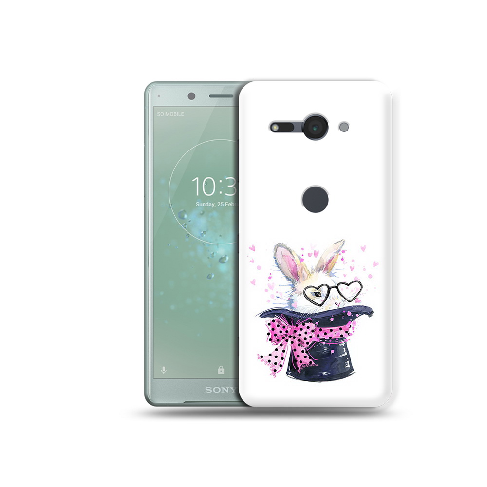 

Чехол MyPads Tocco для Sony Xperia XZ2 Compact кролик в шляпе, Прозрачный, Tocco