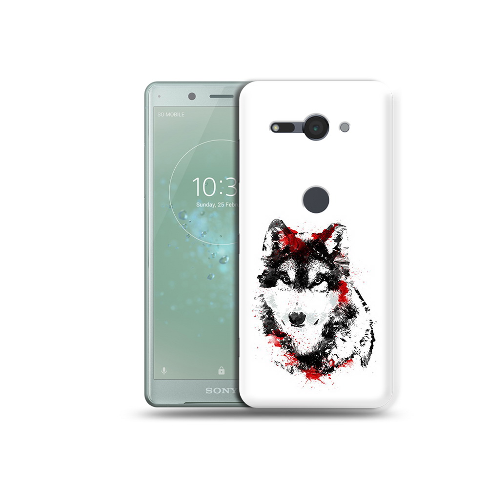 

Чехол MyPads Tocco для Sony Xperia XZ2 Compact кровавый волк, Прозрачный, Tocco