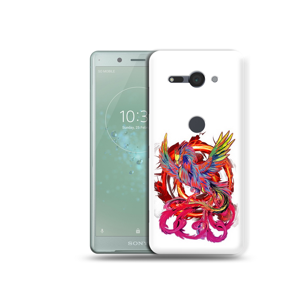 Чехол MyPads Tocco для Sony Xperia XZ2 Compact красочный феникс