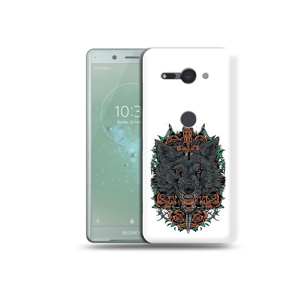 

Чехол MyPads Tocco для Sony Xperia XZ2 Compact красивый злой волк, Прозрачный, Tocco