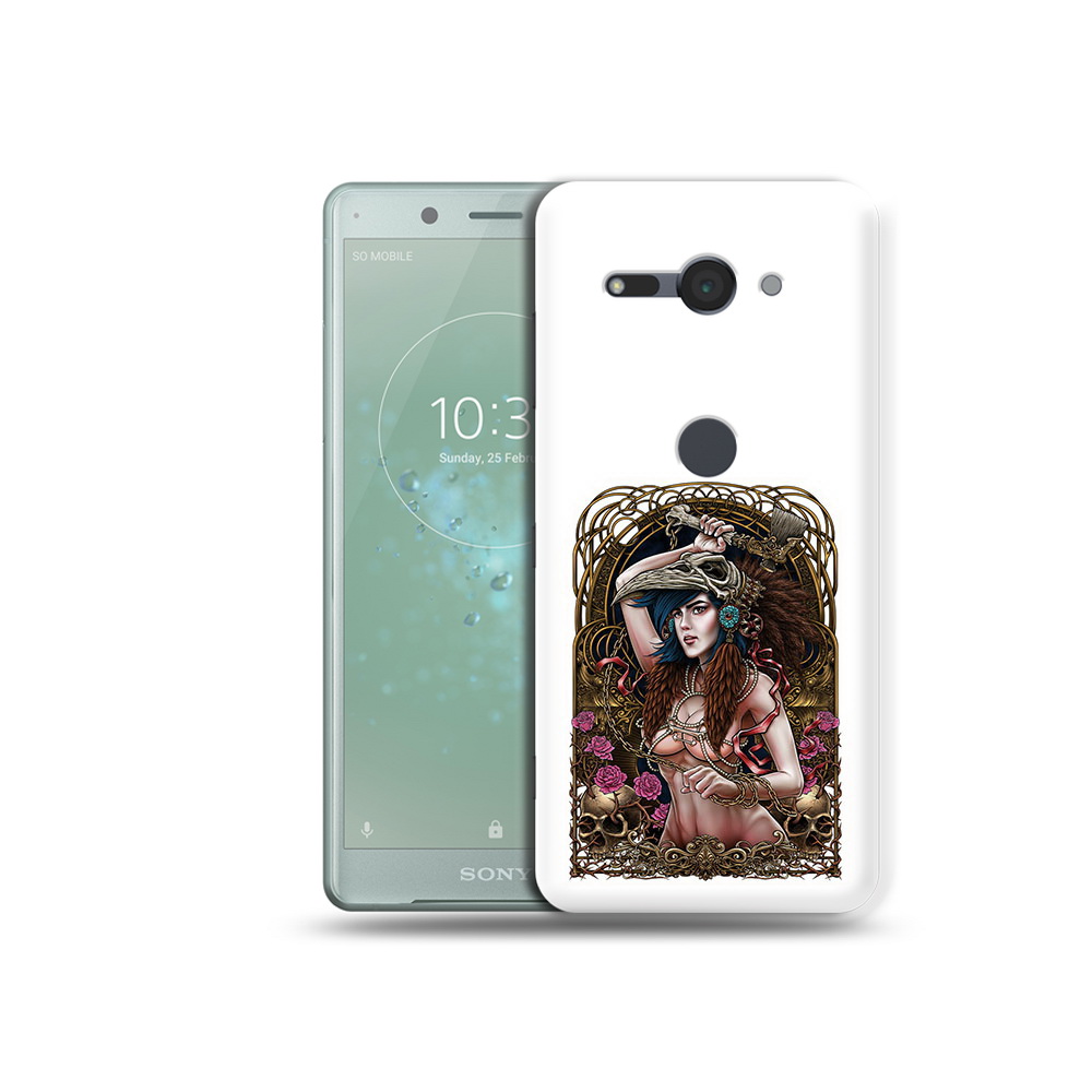 

Чехол MyPads Tocco для Sony Xperia XZ2 Compact красивая девушка рисунок, Прозрачный, Tocco