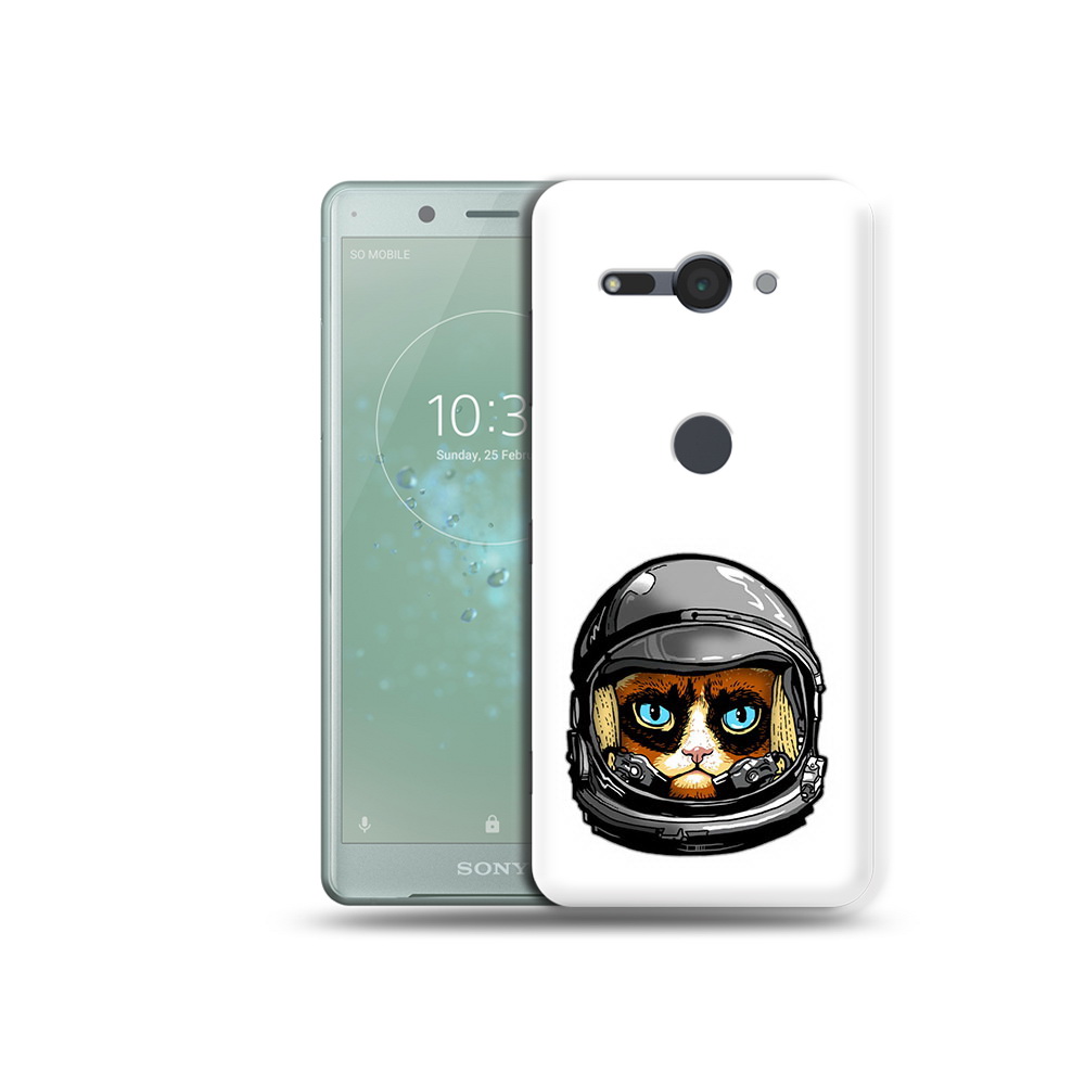 

Чехол MyPads Tocco для Sony Xperia XZ2 Compact кот космонавт, Прозрачный, Tocco