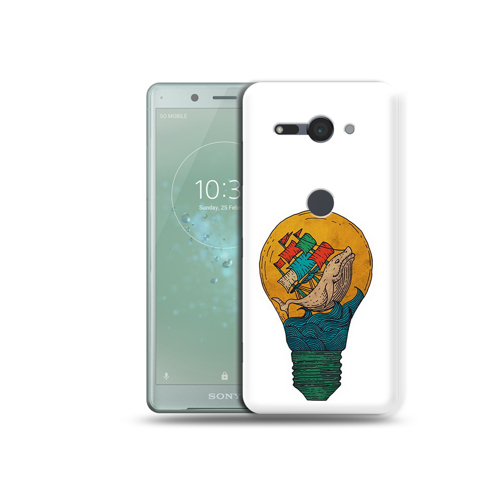 

Чехол MyPads Tocco для Sony Xperia XZ2 Compact кит в лампочке с парусами, Прозрачный, Tocco