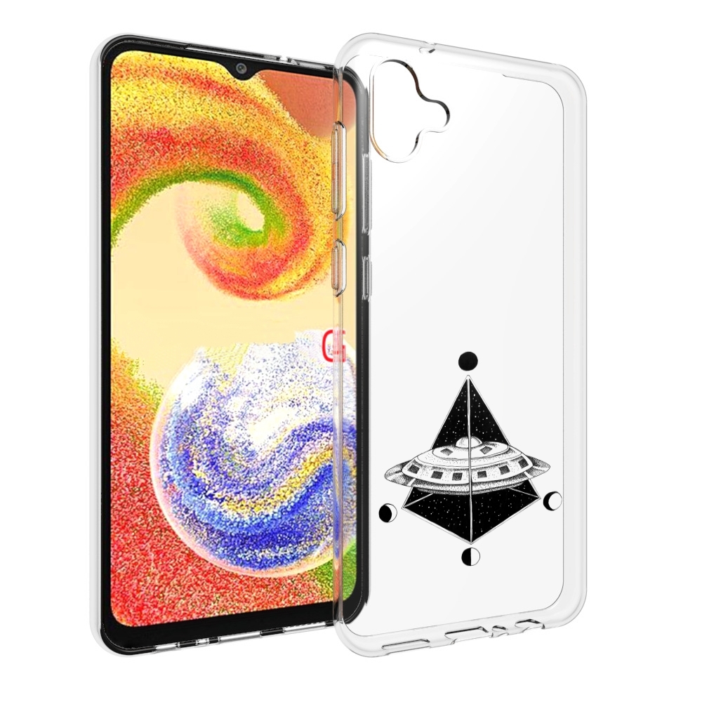 

Чехол MyPads черно белая летающая тарелка для Samsung Galaxy A04, Прозрачный, Tocco