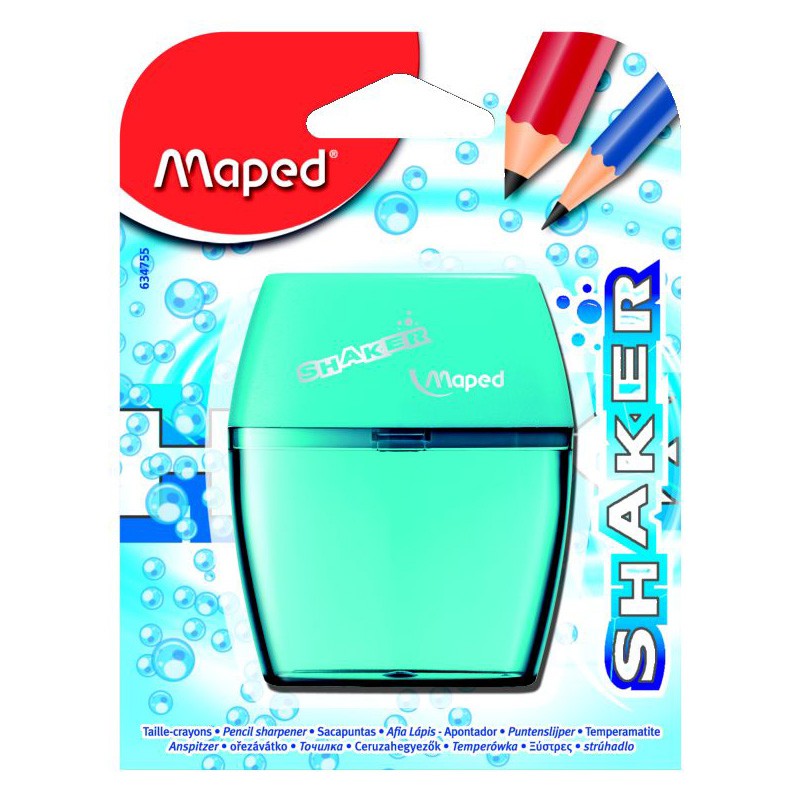 

Точилка для карандашей ручная Maped 634755 Shanker 2 отверстия мятный (25 шт в уп.)