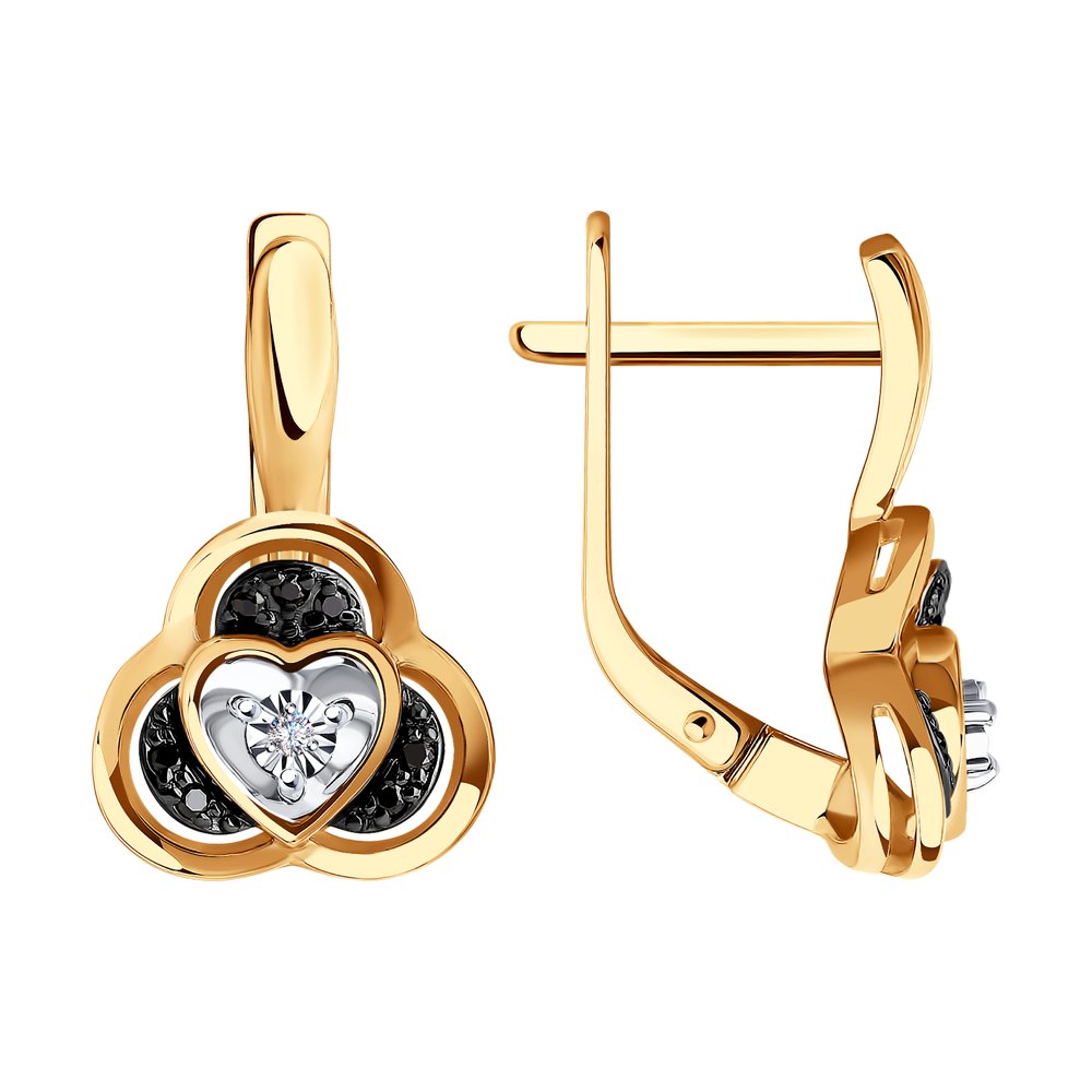 

Серьги из комбинированного золота с бриллиантом SOKOLOV Diamonds 7020102, 7020102