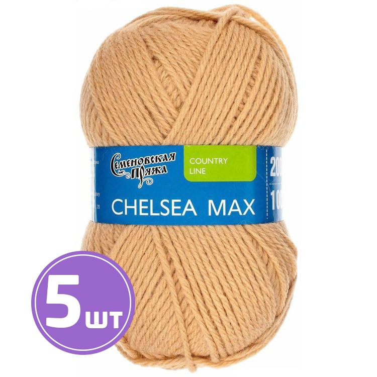 

Пряжа Семеновская Chelsea MAX (28), песочный 5 шт. по 100 г Semen_Chelsea_MAX_28, Бежевый
