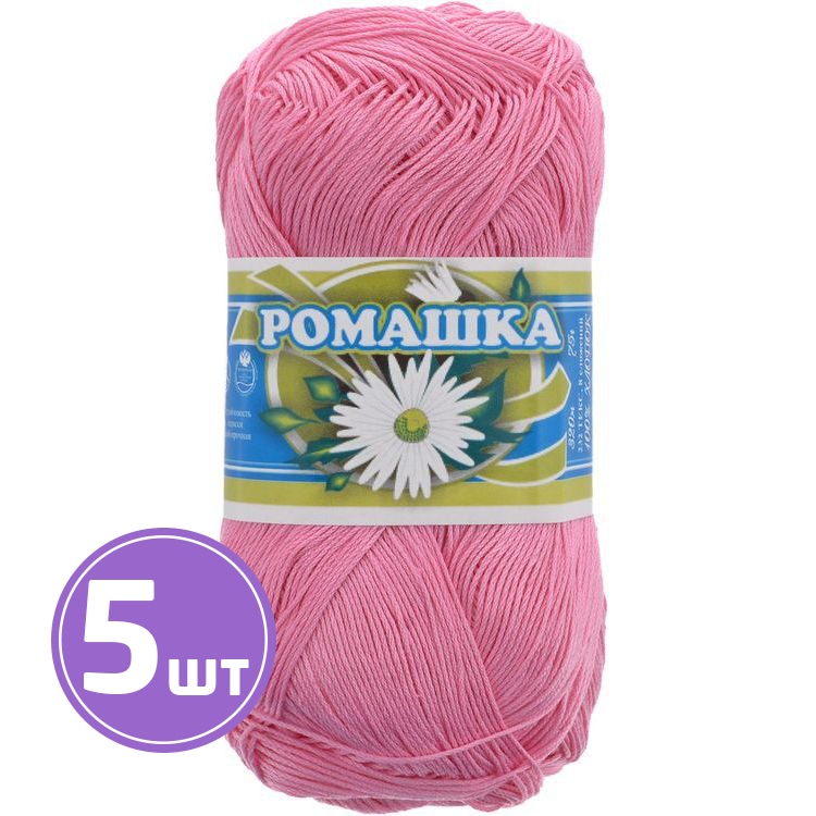 

Пряжа ПНК им.Кирова Ромашка (1006), ярко-розовый, 5 шт. по 75 г Romashka_1006