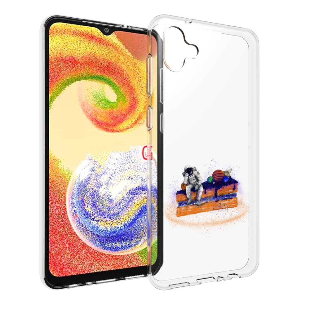 Чехол MyPads торт с планетами для Samsung Galaxy A04