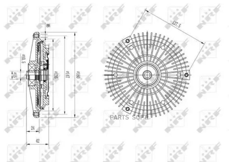 

Муфта вентилятора Mercedes C-Class/E-Class/E-Class T-Model 84>00 NRF 49583