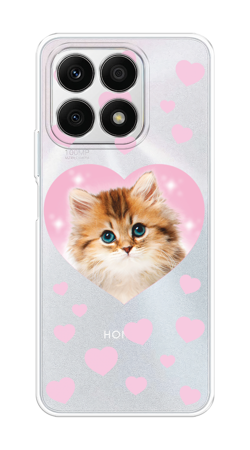 

Чехол на Honor X8A "Котенок в сердце", Розовый;оранжевый;белый;прозрачный, 6120750-1
