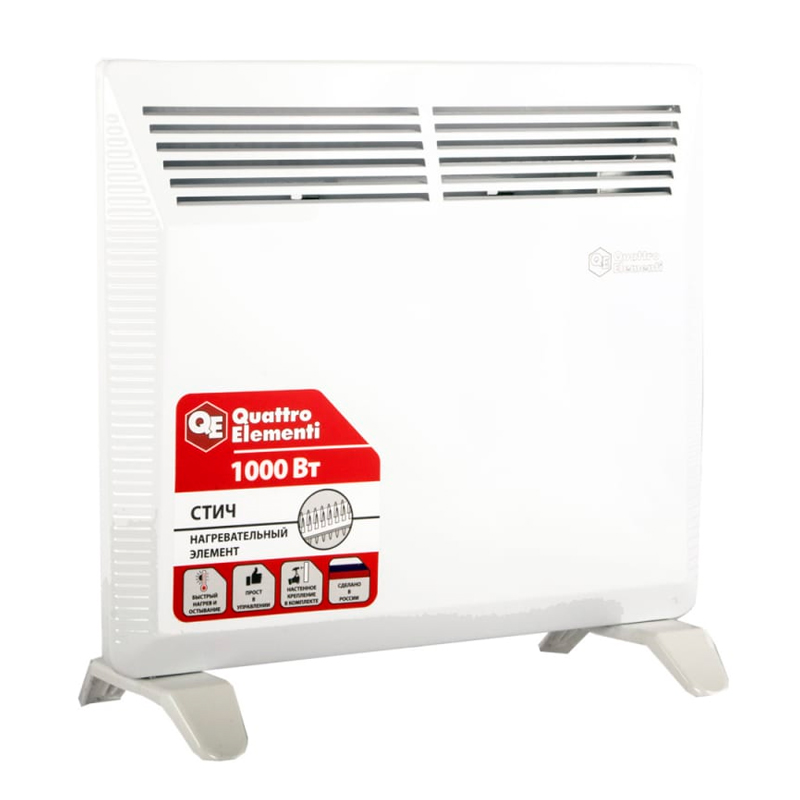 Конвекторный нагреватель воздуха QUATTRO ELEMENTI QE-1000KS 1кВт 790-496 нагреватель воздуха quattro elementi