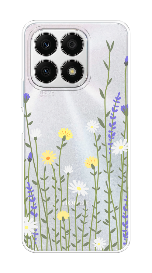 

Чехол на Honor X8A "Ромашка и лаванда", Зеленый;желтый;прозрачный, 6120750-1