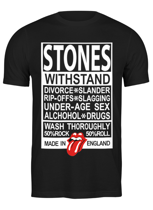 

Футболка мужская Printio The rolling stones черная M, Черный, The rolling stones