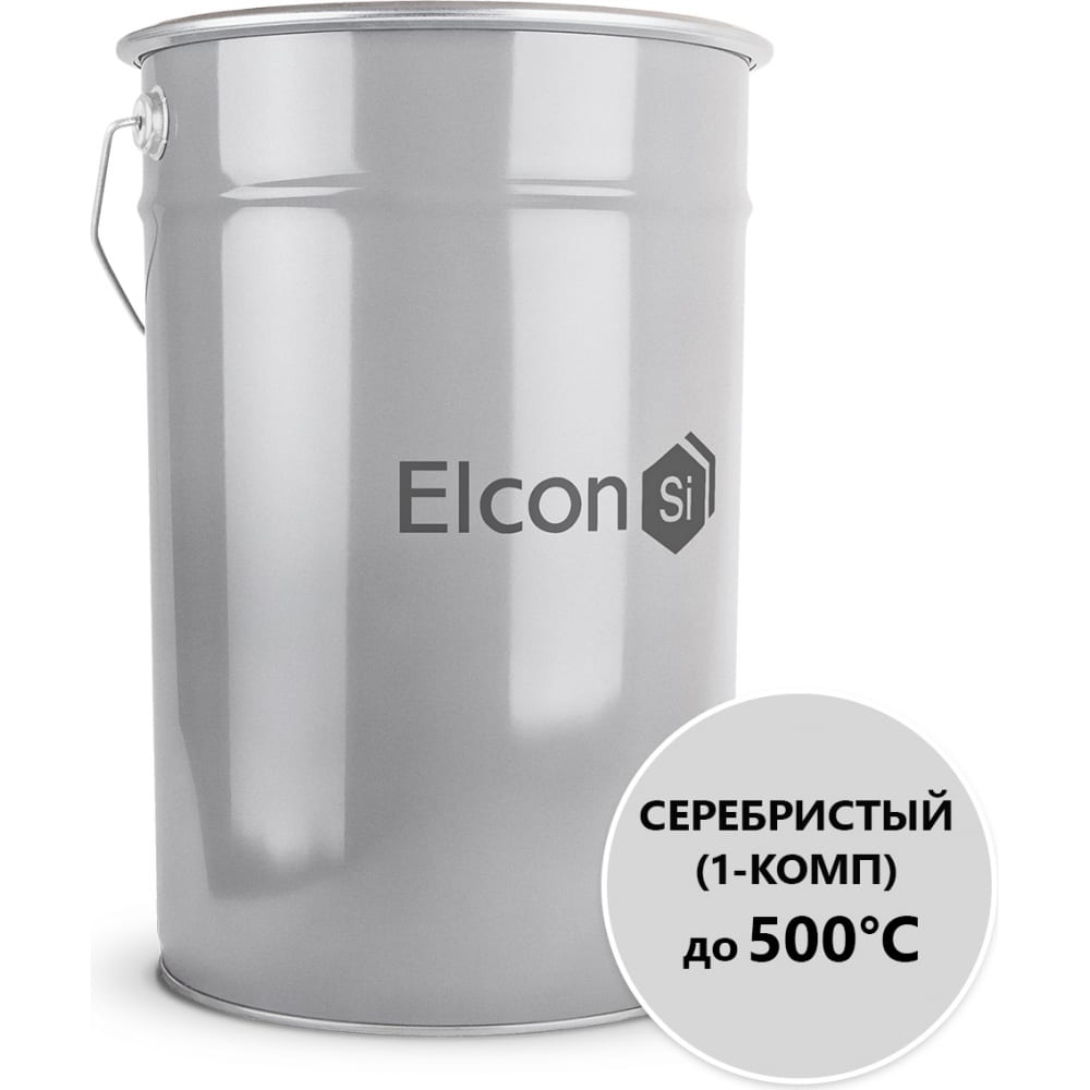 фото Эмаль elcon ко-813 серебристо-серая, однокомпонентная, 25 кг 00-00001675