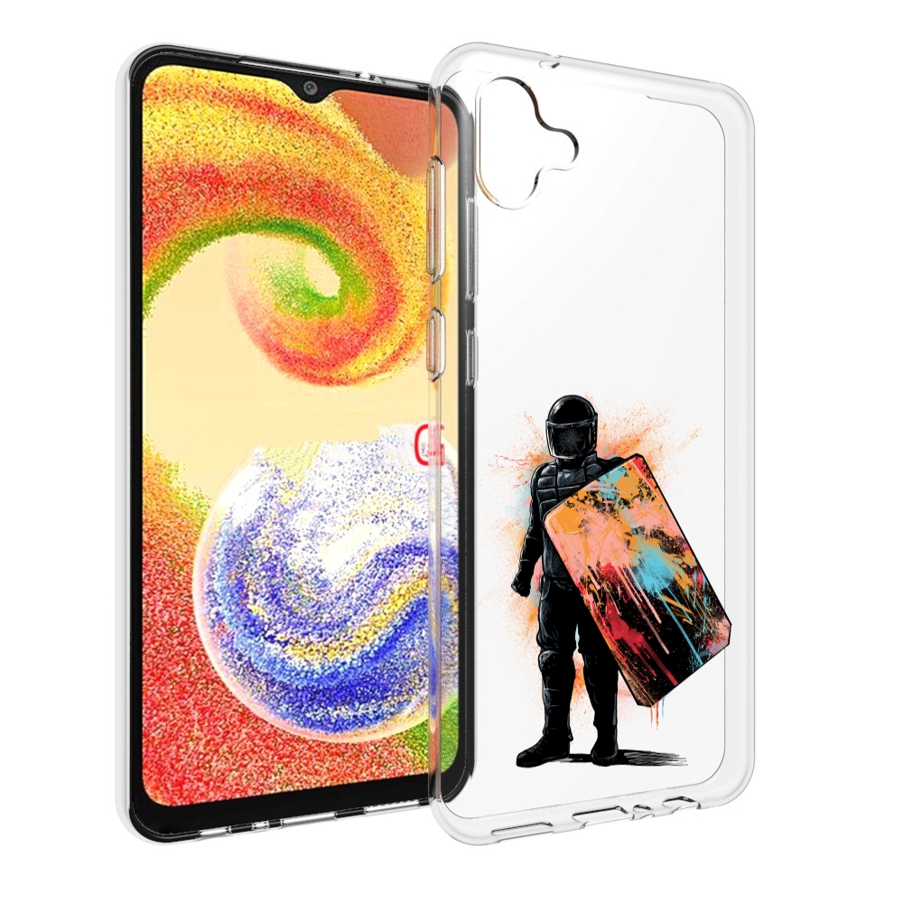 

Чехол MyPads солдат с красочным щитом для Samsung Galaxy A04, Прозрачный, Tocco