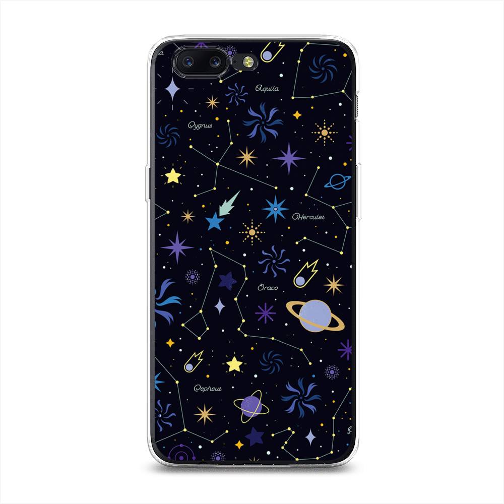 

Чехол на OnePlus 5 "Цветной космос", Желтый, 150250-2