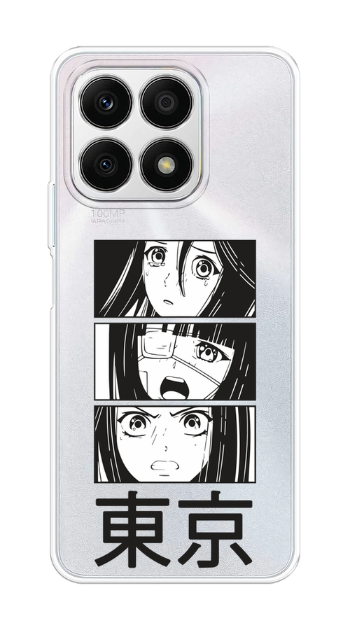 

Чехол на Honor X8A "Tokyo girls", Белый;черный;прозрачный, 6120750-1