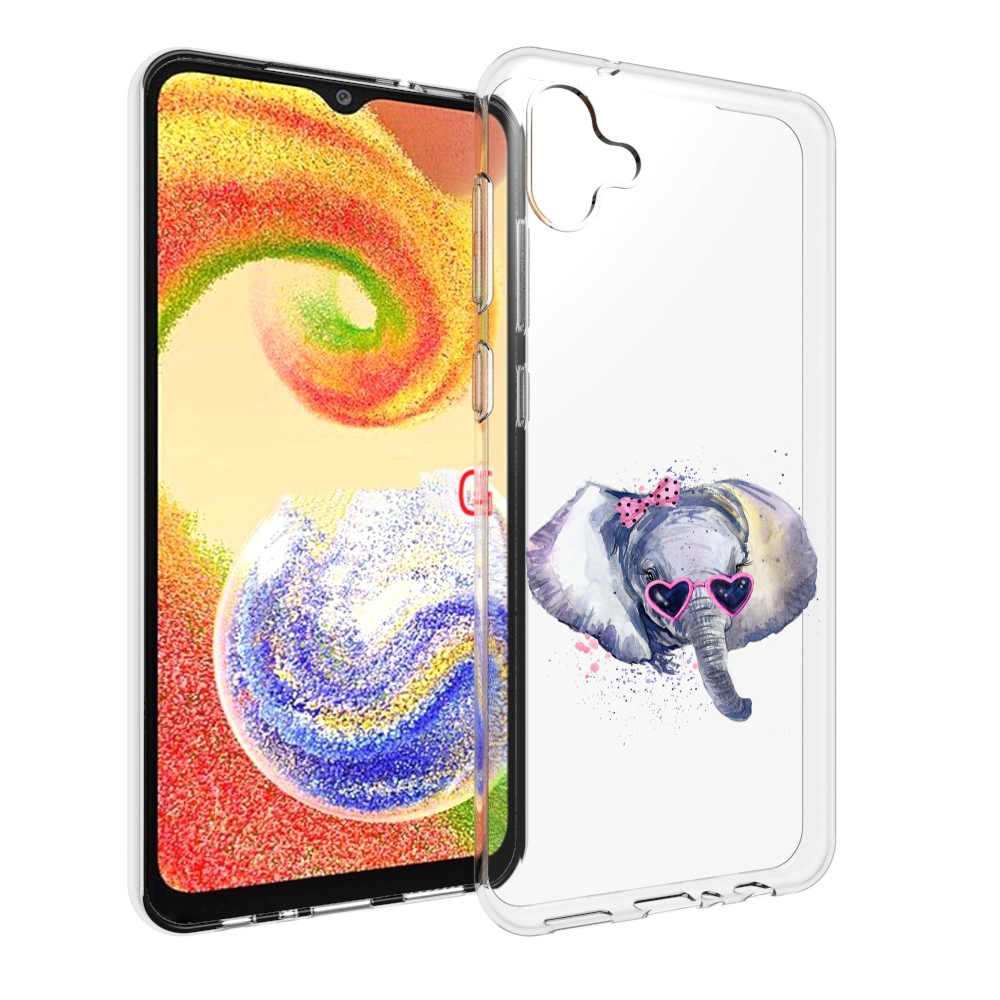 

Чехол MyPads слоник в очках для Samsung Galaxy A04, Прозрачный, Tocco