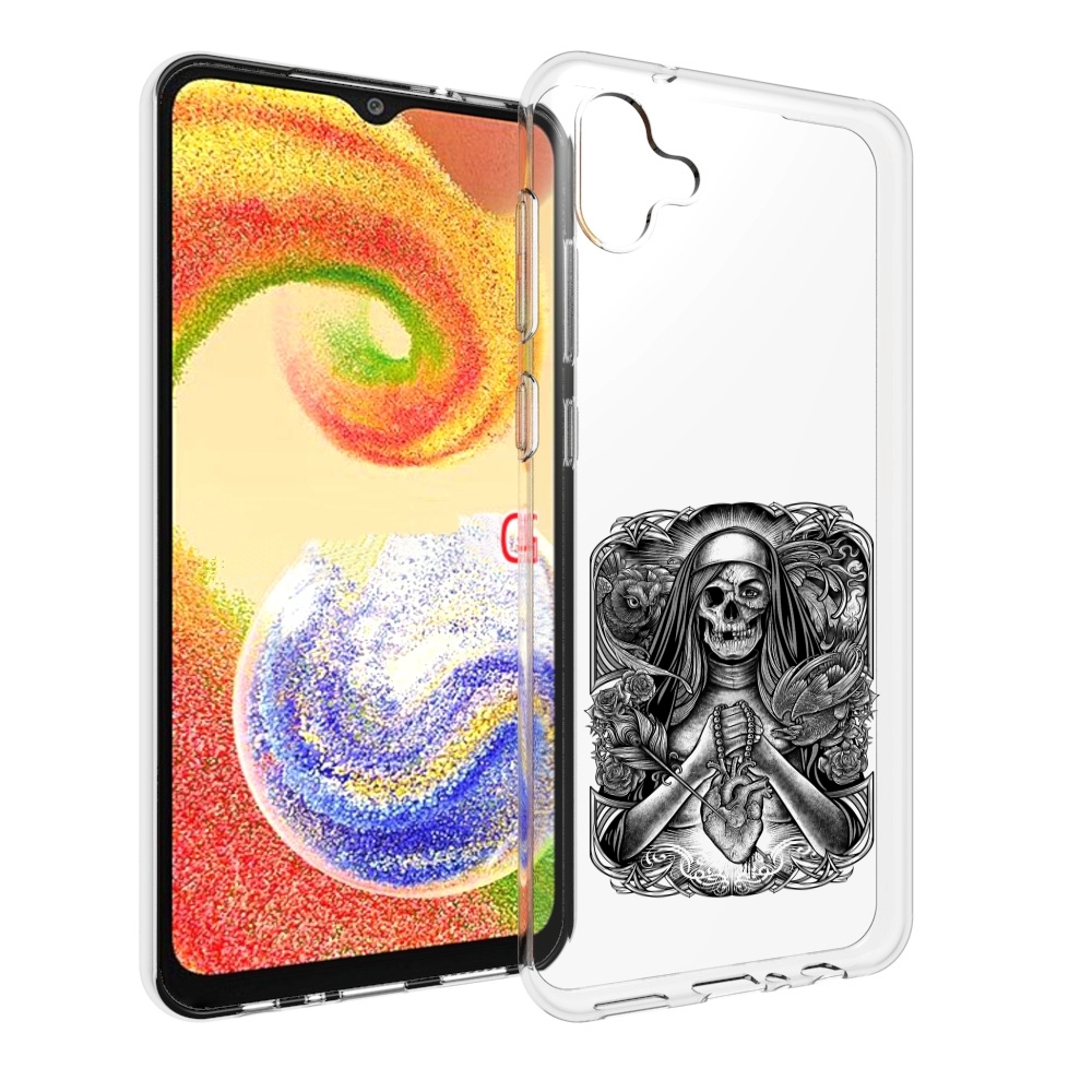 

Чехол MyPads скелет с сердцем для Samsung Galaxy A04, Прозрачный, Tocco