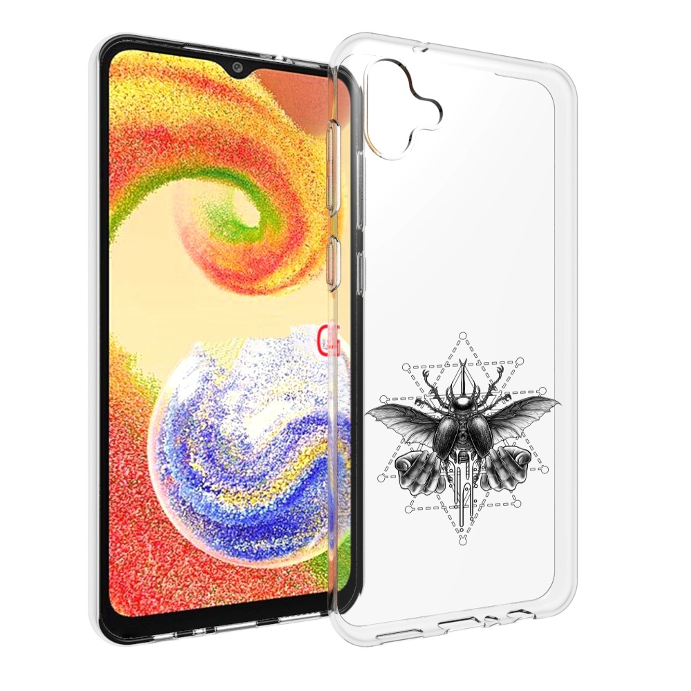 

Чехол MyPads скарабей для Samsung Galaxy A04, Прозрачный, Tocco