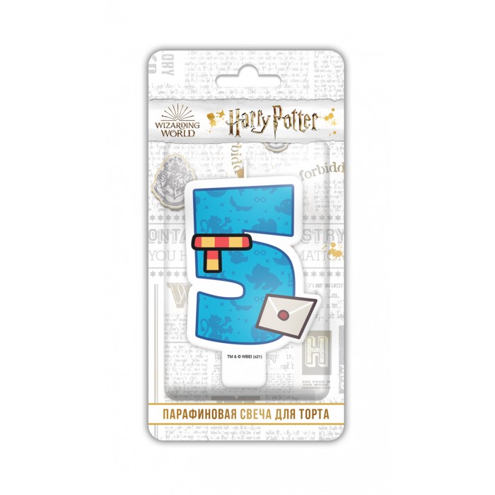 

Свеча праздничная ND Play Harry Potter цифра 5 с рисунком