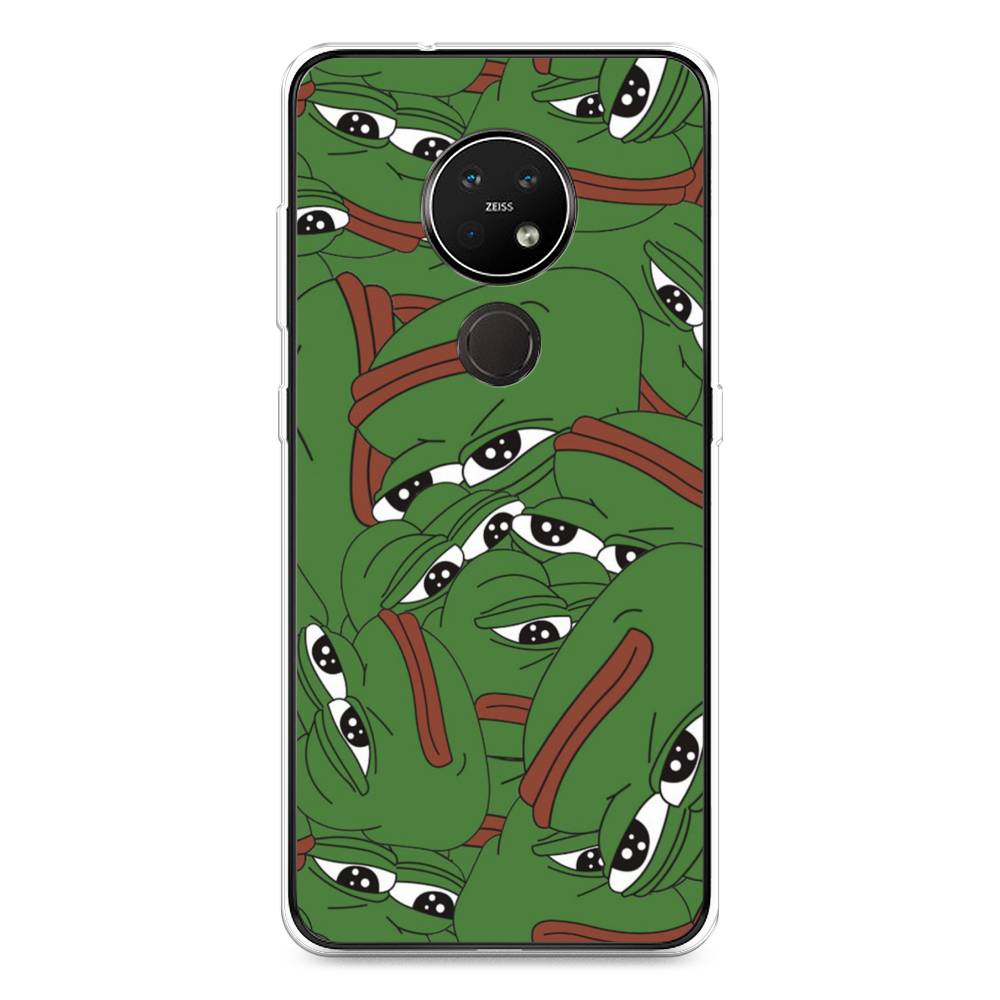 

Чехол Awog на Nokia 7.2 / Нокиа 7.2 "Печальный frog", Зеленый;белый, 123150-9