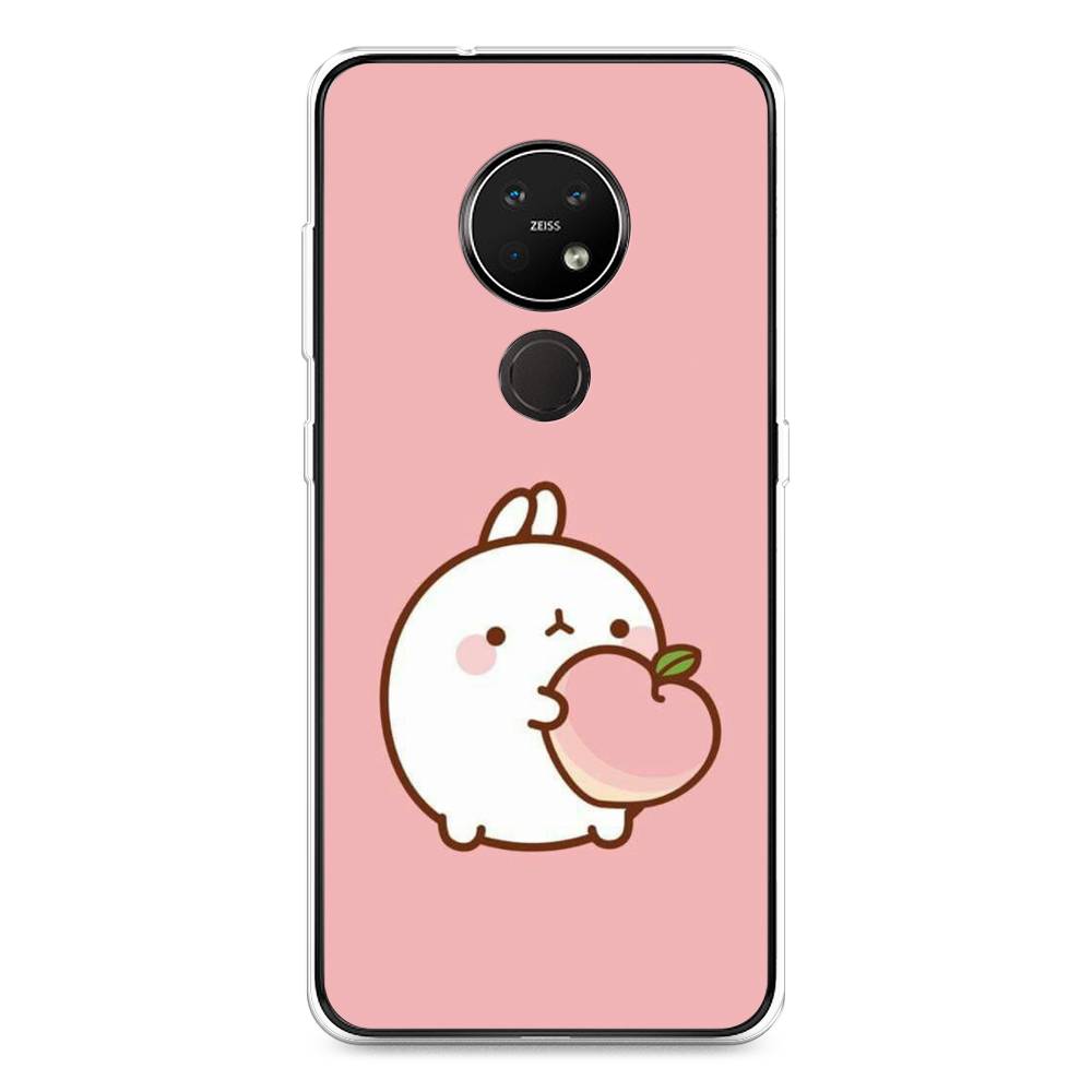 

Чехол Awog на Nokia 7.2 / Нокиа 7.2 "Кролик с персиком", Розовый;бежевый, 123150-1