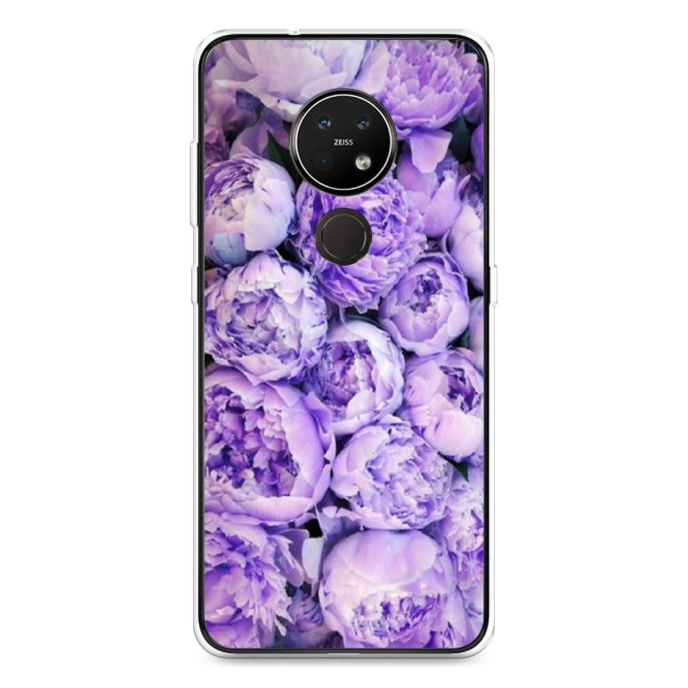 

Чехол Awog на Nokia 7.2 / Нокиа 7.2 "Пионы сиреневые", Фиолетовый;голубой, 123150-8