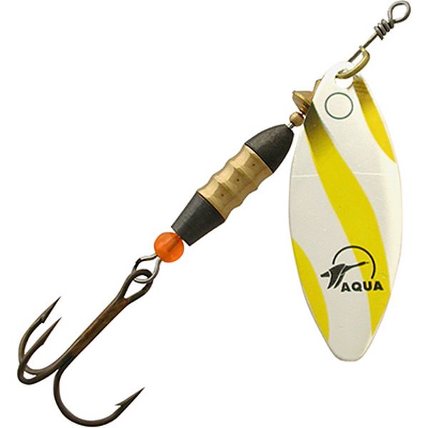 фото Блесна aqua long 07,0g, № 2, lo-20 (серебро, желтый, черный), 6 шт.