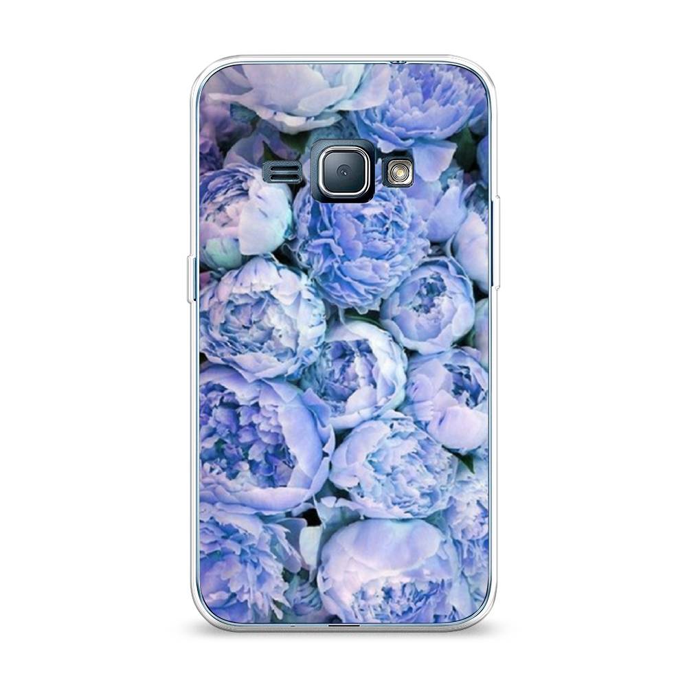 

Чехол Awog на Samsung Galaxy J1 2016 / Самсунг J1 2016 "Пионы голубые", Голубой, 22150-8