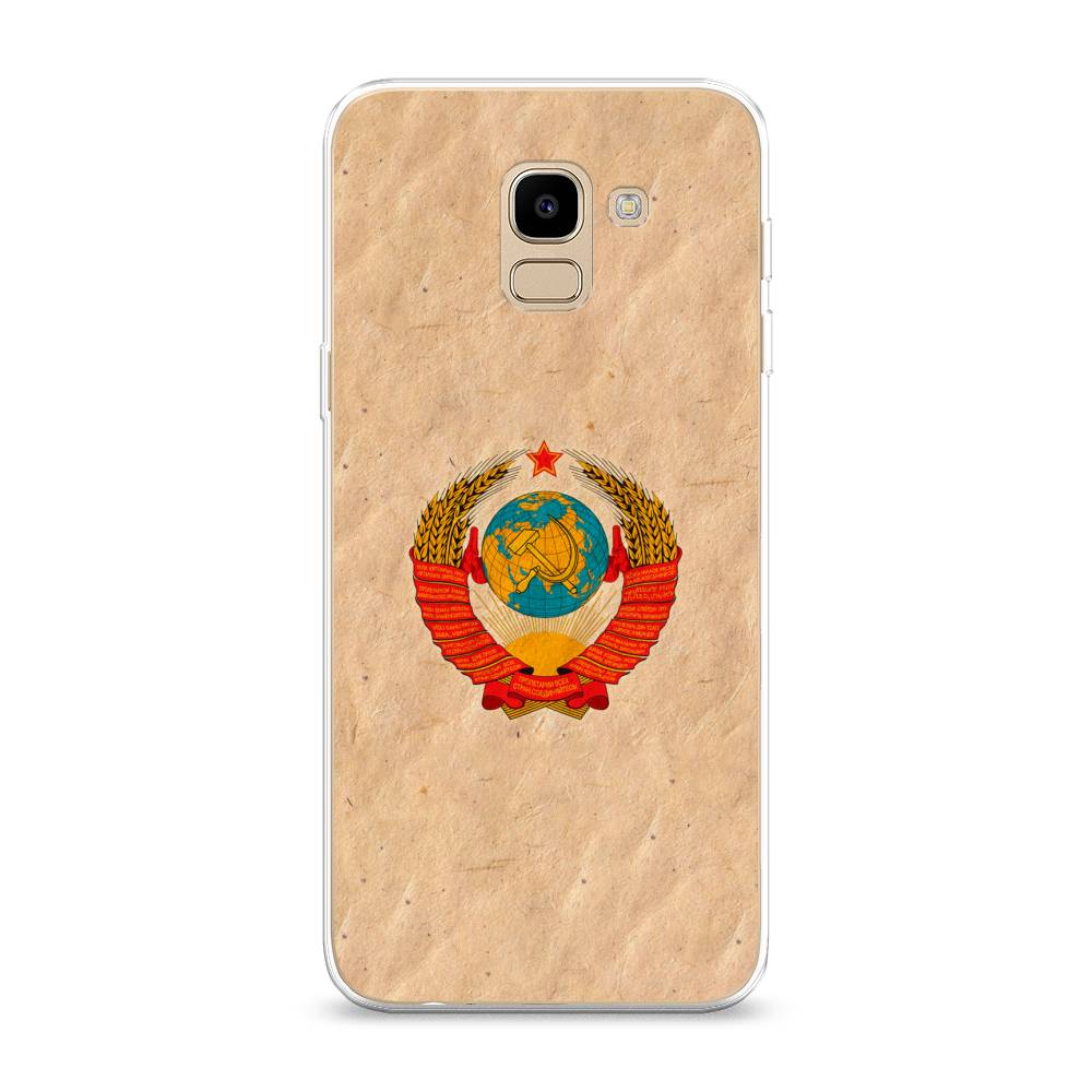 

Чехол Awog на Samsung Galaxy J6 2018 "Союз пролетариев", Бежевый;красный, 26150-10